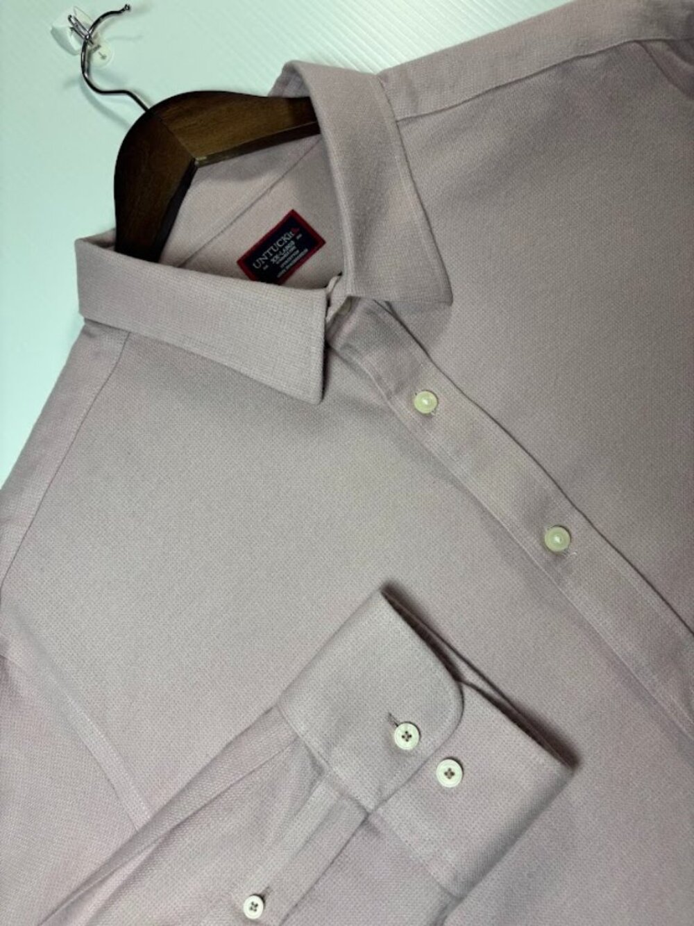 UNTUCKit Button Down Men's XXL Reg Fit Pink Wrinkle Free Veneto Shirt
